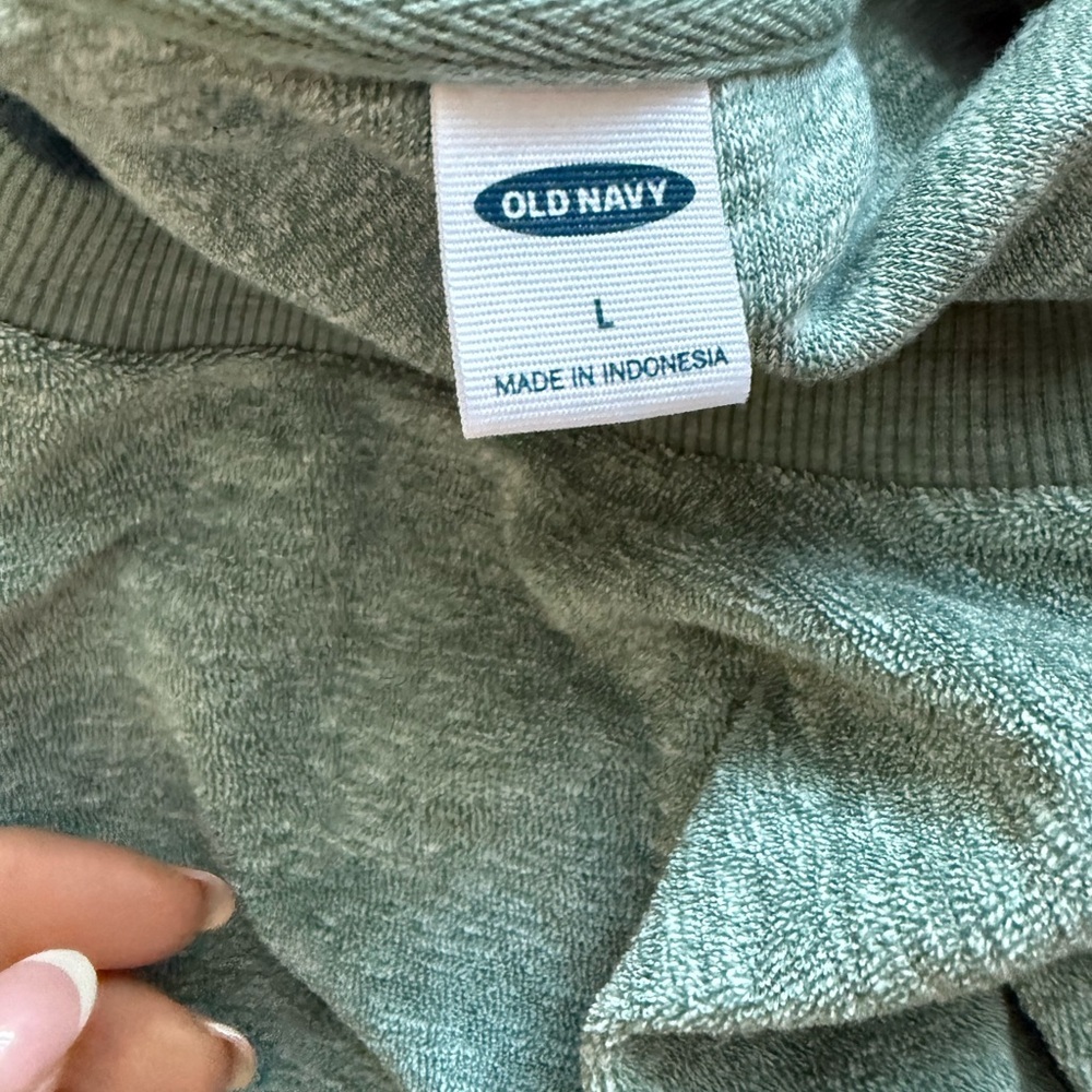 Old‎ Navy Women's Terry cloth Soft Teal Sweatshirt - Picture 6 of 6